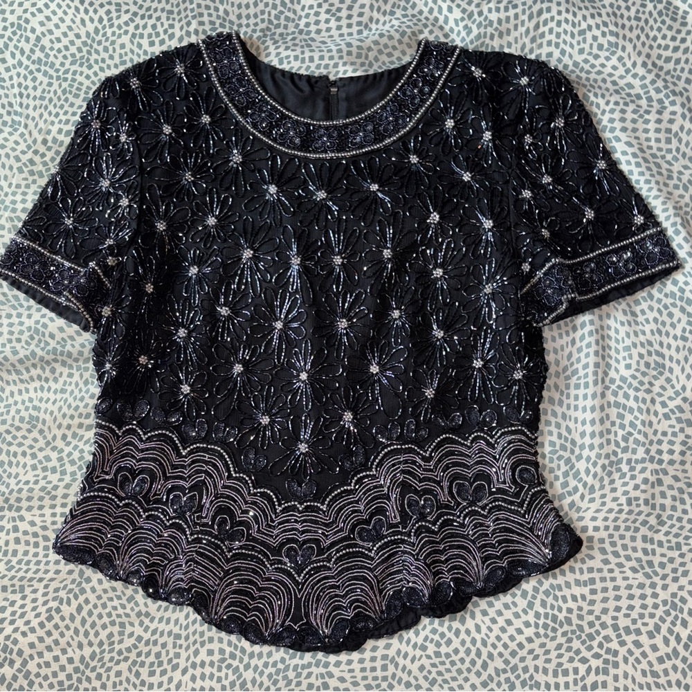 Beaded fancy top